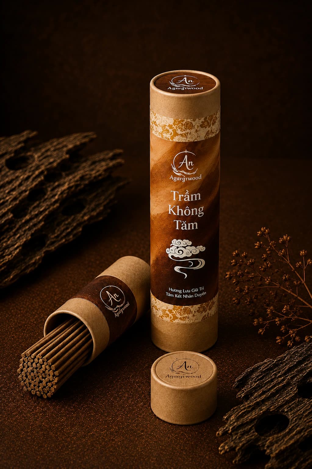 Trầm không tăm trong bao bì An Agarwood